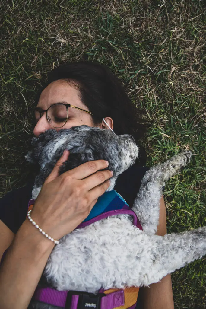Lucy junto a Tweek, su Compañero de 18 Años que Inspiró su Carrera en Rehabilitación Veterinaria
